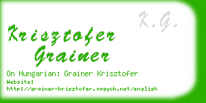 krisztofer grainer business card